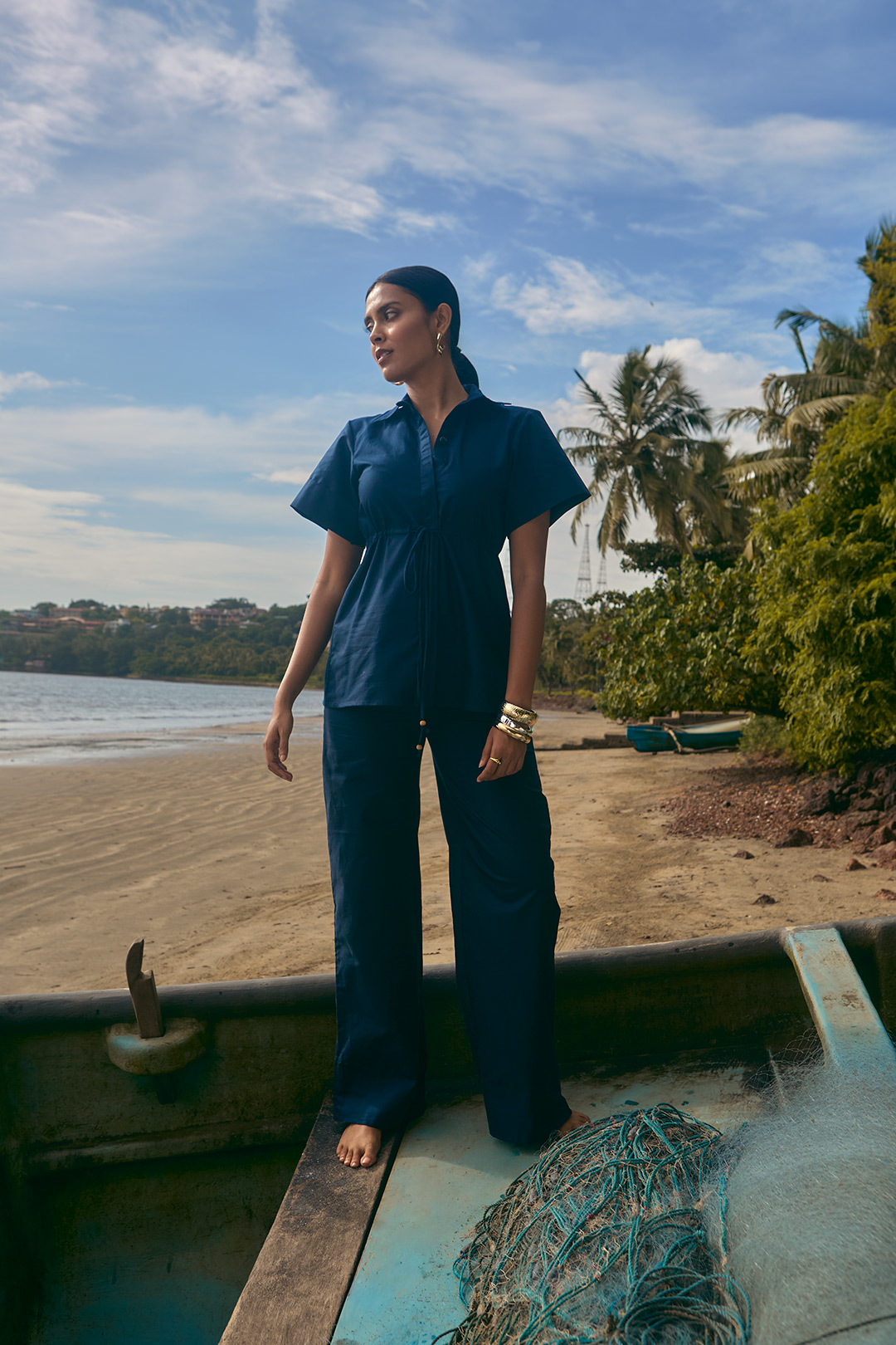 Nautical Wave Trousers